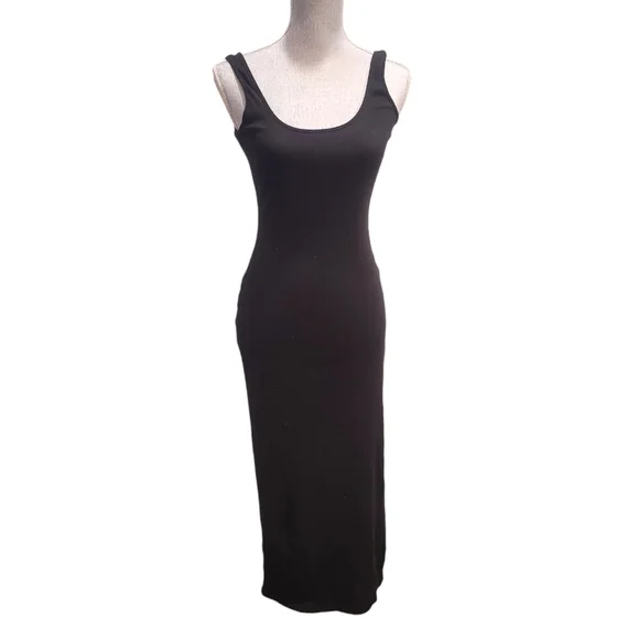 fashion nova sleeveless dresses Deep Down Sleeveless Hooded Maxi Dress - Black